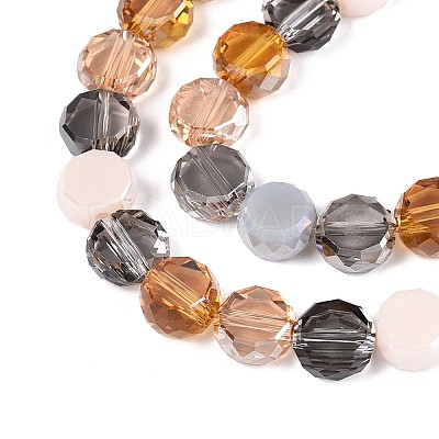 Electroplate Glass Beads Strands X-EGLA-N022-03A-A03-1