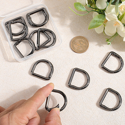 12Pcs Alloy Spring Gate Rings FIND-GF0007-10A-1