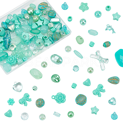 4 Bags Acrylic Beads MACR-WR0001-03A-1