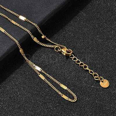 304 Stainless Steel Rhinestone Link Ring Bracelets for Women BJEW-Z140-05G-1