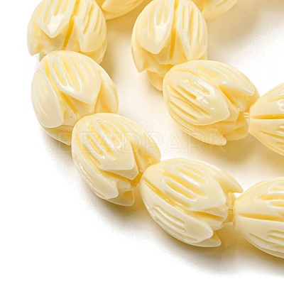 Craved Flower Synthetical Coral Bead Strands X-CORA-P004-A-1