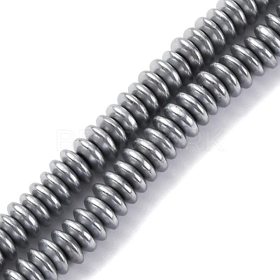 Electroplated Non-magnetic Hematite Beads Strands G-P571-B01-01E-1