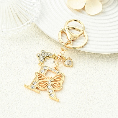 Alloy Rhinestone & Iron Keychain KEYC-YW00279-03-1