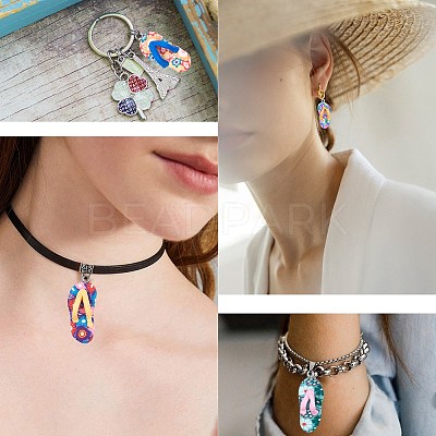 Handmade Polymer Clay Pendants PORC-SC0001-01-1