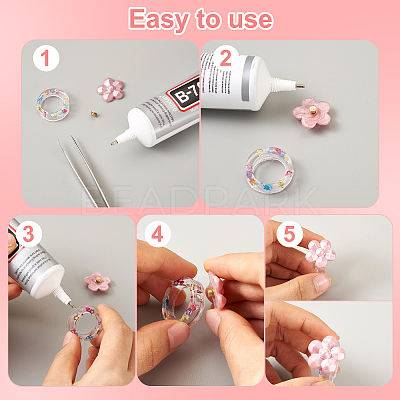 Spinning Fidget Ring & Butterfly & Shell & Flower & Starfish & Paw Print Silicone Molds Kit BY-TAC0003-08-1