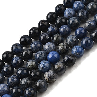 Natural Grade AA Dumortierite Quartz Round Bead Strands G-P075-43-4mm-1