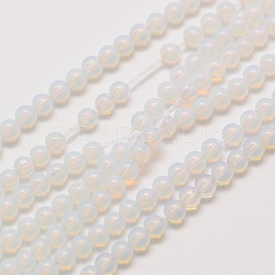 Opalite Round Beads Strands X-G-A130-3mm-A01-1