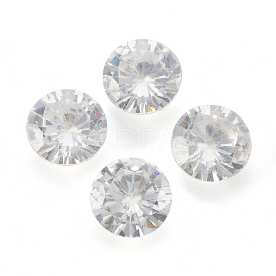 Cubic Zirconia Pointed Back Pendants ZIRC-N037-5mm-01-1