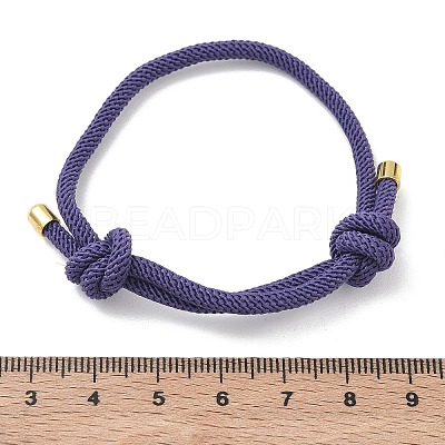 Adjustable Nylon Round Milan Cord Slider Bracelet Making FB-H001-01G-02-1