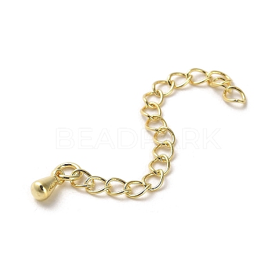 Brass Curb Chain Extender KK-Q807-13G-1