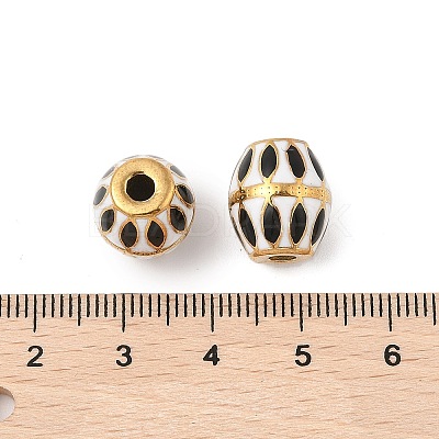 304 Stainless Steel Enamel Beads STAS-P380-81G-02-1