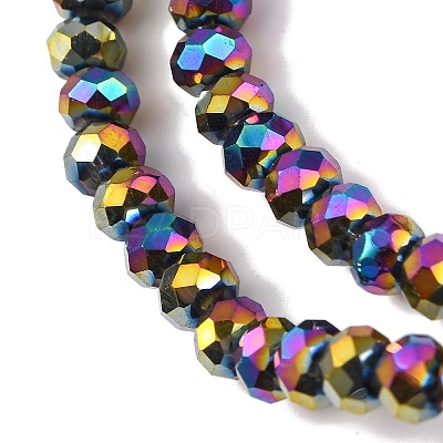 Electroplate Transparent Glass Beads Strands EGLA-A034-T4mm-UA-1
