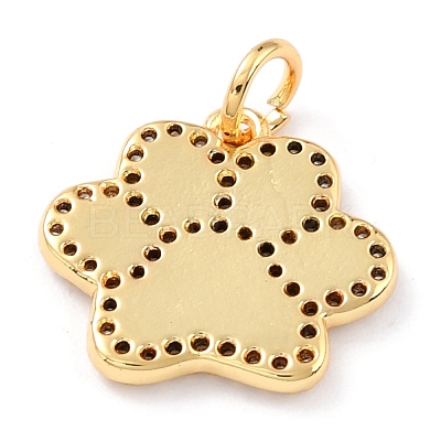 Real 18K Gold Plated Brass Micro Pave Cubic Zirconia Charms ZIRC-L100-085G-07-1