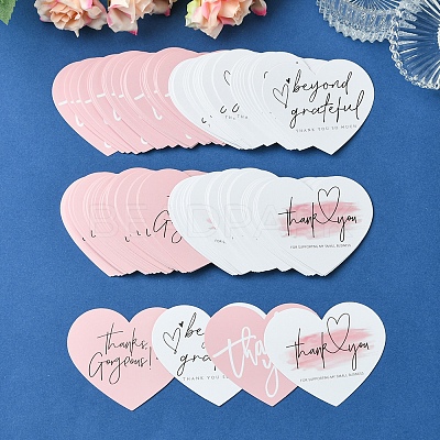 4 Bags 4 Styles Coated Paper Thank You Greeting Card DIY-FS0007-88-1
