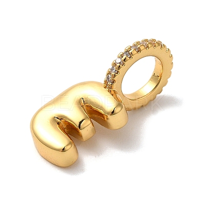 Brass Micro Pave Cubic Zirconia Pendants KK-K345-13E-G-1