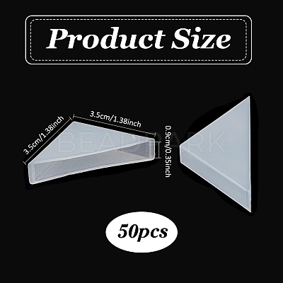 50Pcs Plastic Triangle Corner Protector FIND-NB0005-48B-1