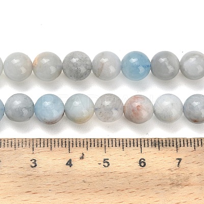 Natural Aquamarine Beads Strands X-G-F591-29B-8mm-1