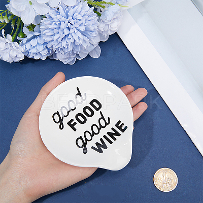 Ceramic Spoon Holders AJEW-WH0083-38C-1