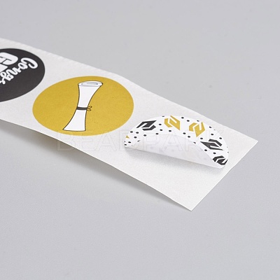 Self-Adhesive Kraft Paper Gift Tag Stickers DIY-G013-A02-1