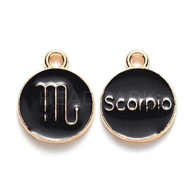 Alloy Enamel Pendants X-ENAM-S124-01A-08L-1