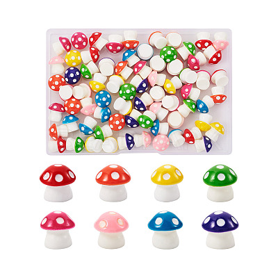 80Pcs 8 colors Resin Home Decorations RESI-KS0001-07-1