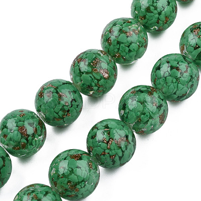 Handmade Gold Sand Lampwork Beads LAMP-S194-008C-10-1