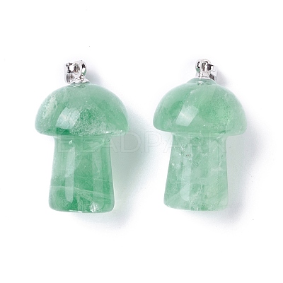 Natural Fluorite Pendants G-M380-B01-P-1