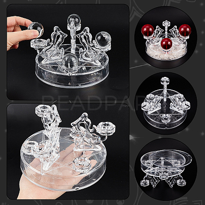 Acrylic Crystal Ball Display Stands ODIS-WH0001-39-1