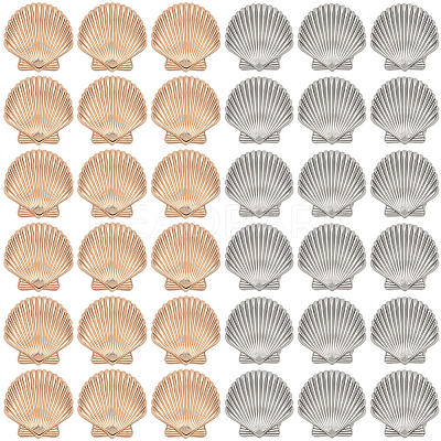 40Pcs 2 Colors 1-Hole Alloy Shank Buttons BUTT-CY0001-28B-1
