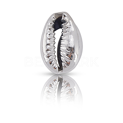 100Pcs Electroplated Natural Cowrie Shell Beads BSHE-LT0001-05B-1