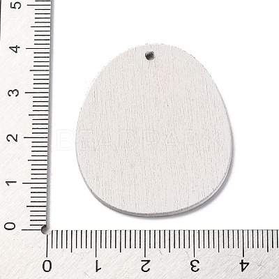 Single Face Printed Wood Pendants WOOD-B009-01G-1