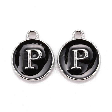 Platinum Plated Alloy Charms X-ENAM-S118-02P-P-1