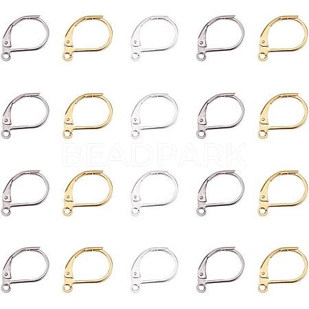 304 Stainless Steel Leverback Earring Findings STAS-NB0004-05-1