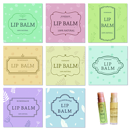 80Pcs 8 Style Lip Balm DIY Label Sticker DIY-CP0007-95H-1