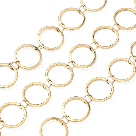 304 Stainless Steel Ring Link Chains CHS-G044-05G-06-1