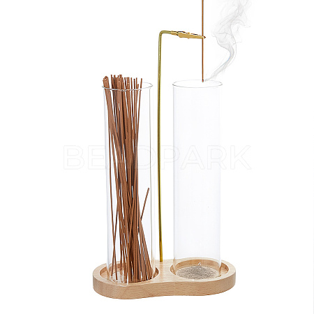Glass Incense Holder AJEW-WH0410-193A-1