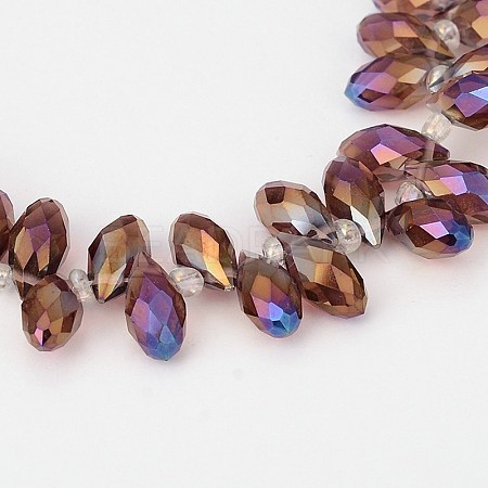 Electroplate Glass Beads Strands EGLA-J068-AB05-1