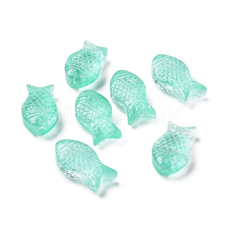 Transparent Spray Painted Glass Beads X1-GLAA-I050-10C-1