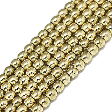 Electroplate Non-magnetic Synthetic Hematite Beads Strands X-G-S352-52A-01-1