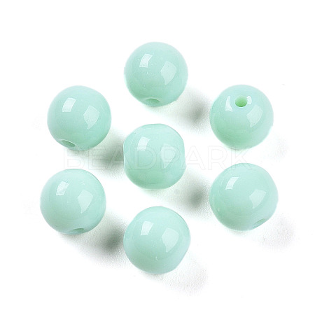 Opaque Solid Color Glass Beads X1-GLAA-N007-8mm-A12-1