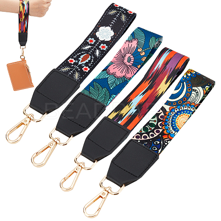 WADORN 4Pcs 4 Color Polyester Wristlet Short Bag Straps FIND-WR0008-92-1