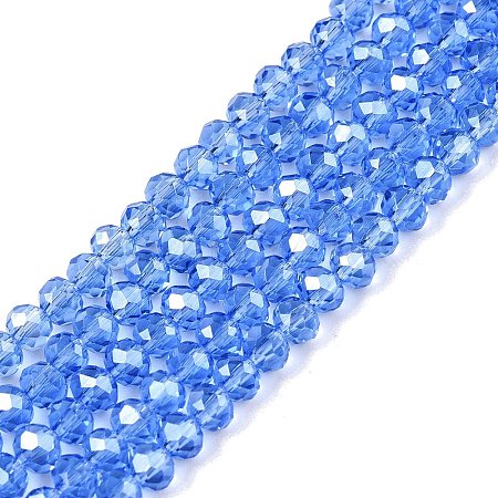 Electroplate Glass Beads Strands EGLA-A044-T4mm-A14-1