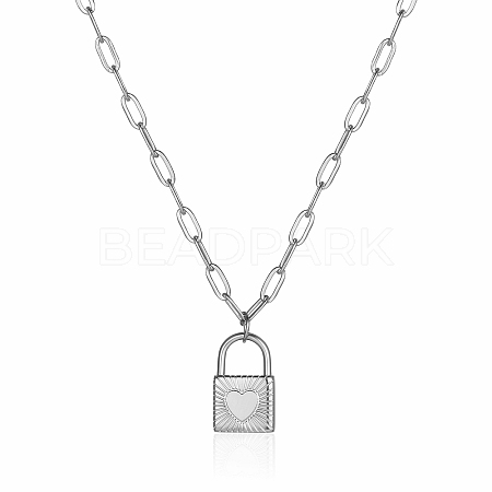 Heart Lock Pendant Necklaces XN5308-2-1