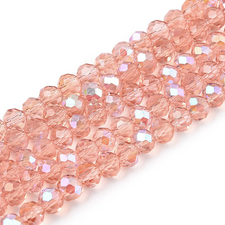 Electroplate Glass Beads Strands EGLA-A044-T4mm-L21-1
