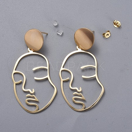 Brass Dangle Earrings EJEW-JE03330-1