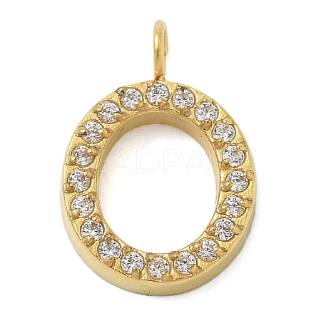 Ion Plating(IP) 304 Stainless Steel Micro Pave Cubic Zirconia Pendants STAS-Z107-03G-14-1