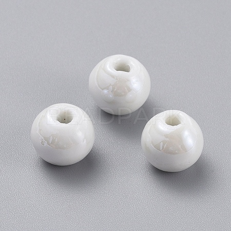 Glazed Porcelain Beads PORC-D001-16mm-04-1