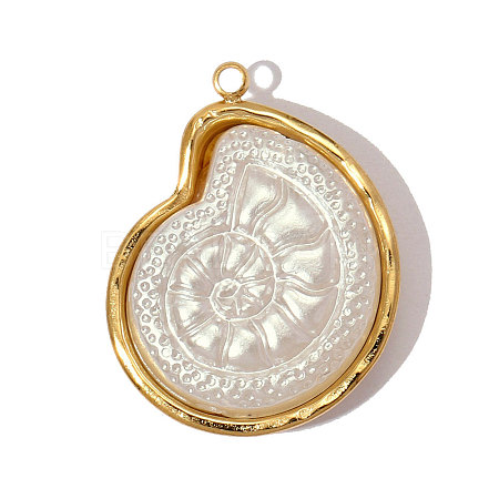 304 Stainless Steel with Resin Pendants RE-OY001-06G-1