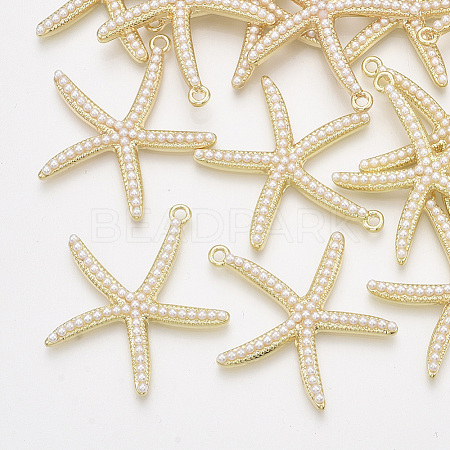 ABS Plastic Imitation Pearl Pendants X-PALLOY-T071-069-1