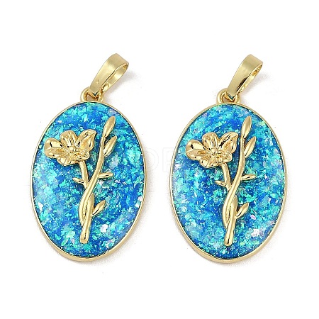 Rack Plating Brass Pendants KK-U032-91G-05-1